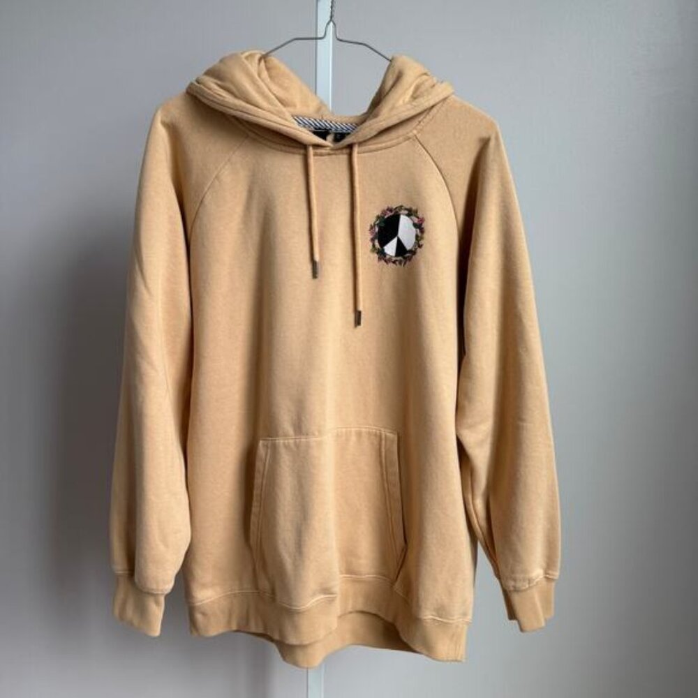 Volcom sz M beige cotton skater surfer hoodie‎